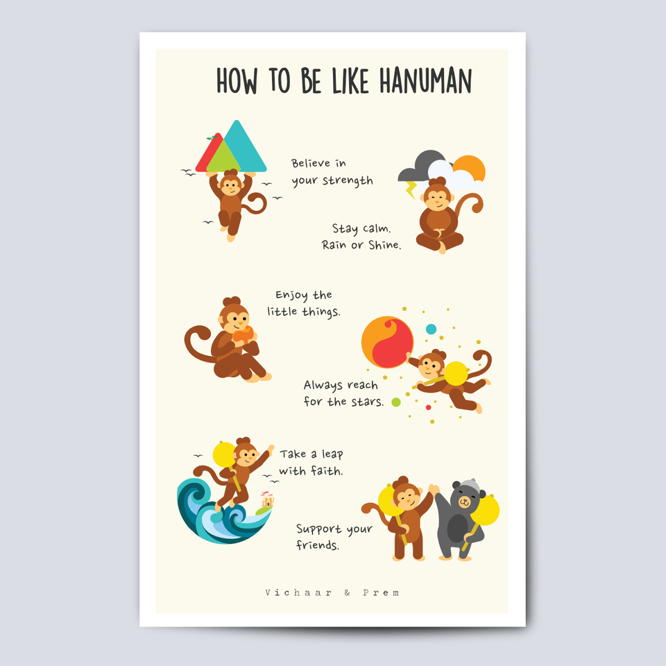 'How to Be Like Hanuman' Poster Print