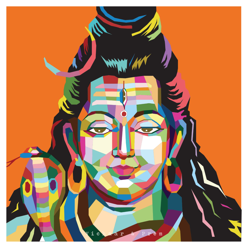 Shiva Pop Art Poster Print