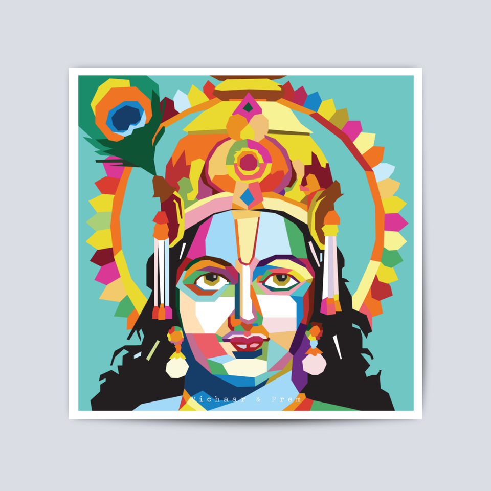Krishna Pop Art Poster Print