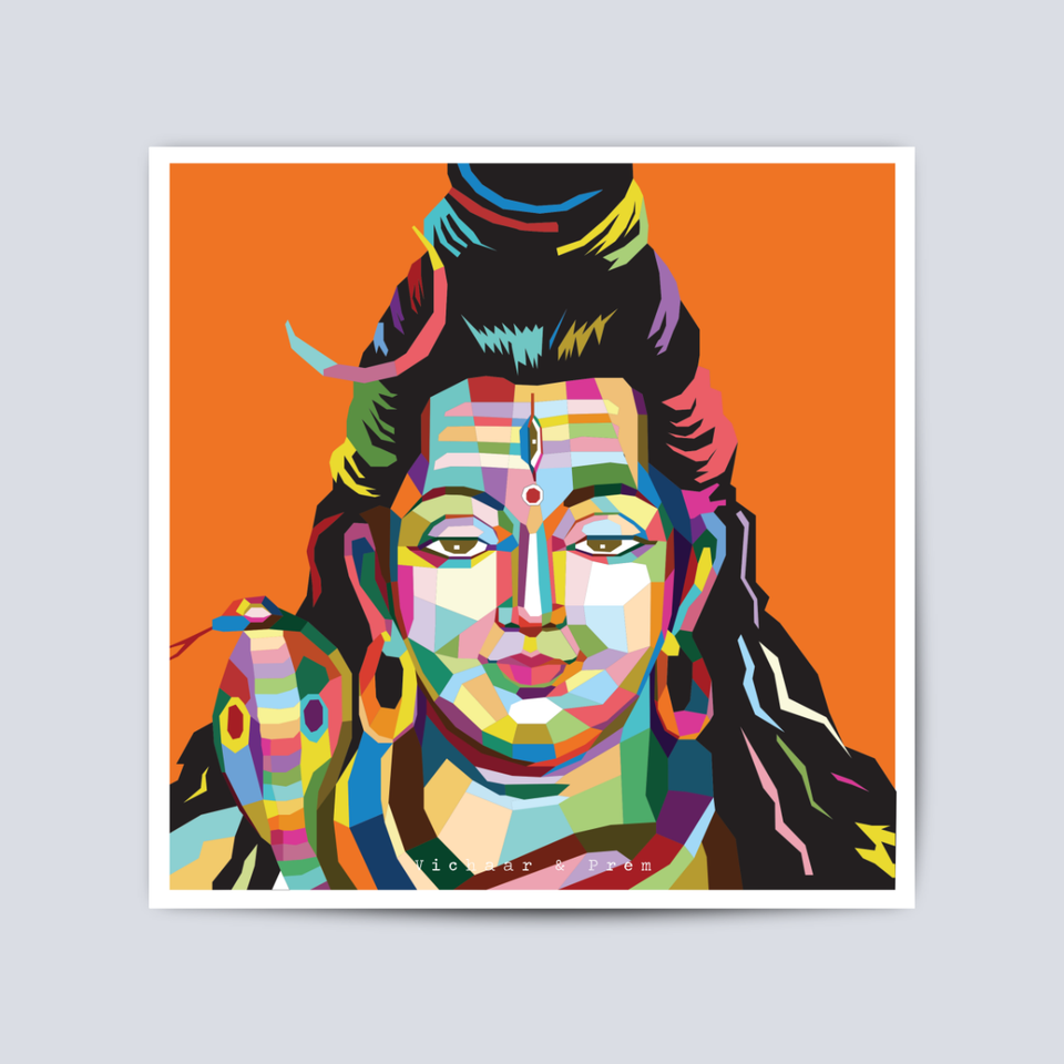 Shiva Pop Art Poster Print