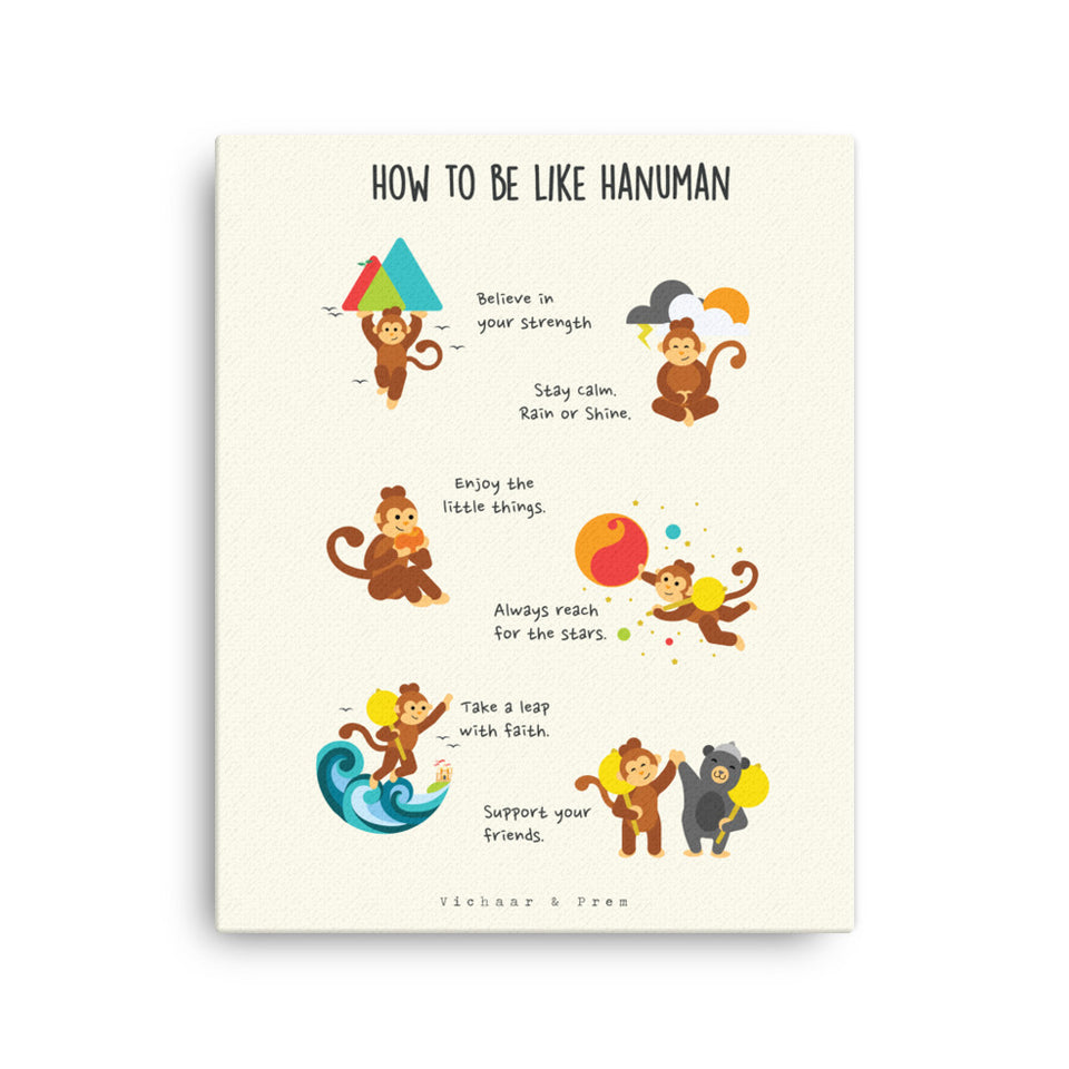'How To Be Like Hanuman' Canvas Print
