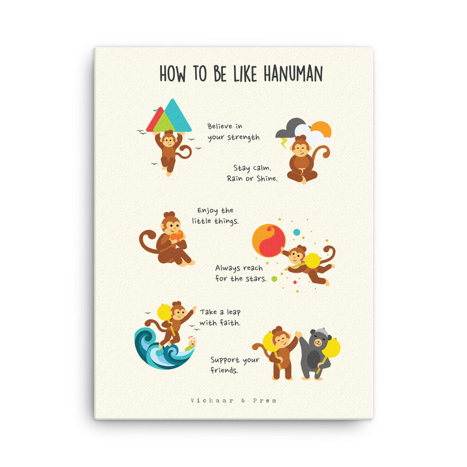 'How To Be Like Hanuman' Canvas Print