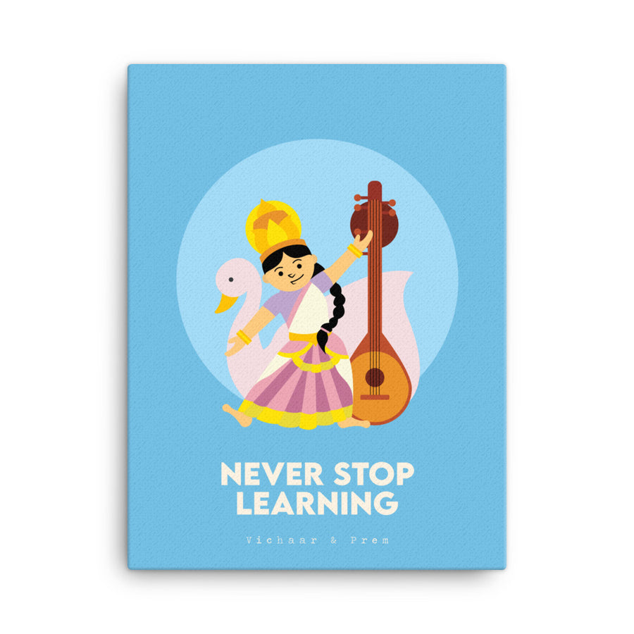 Never Stop Learning Canvas Print