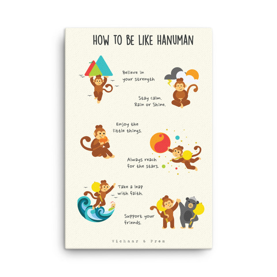 'How To Be Like Hanuman' Canvas Print