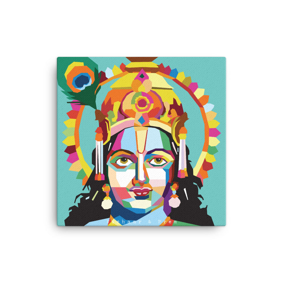 Krishna Pop Art Canvas Print