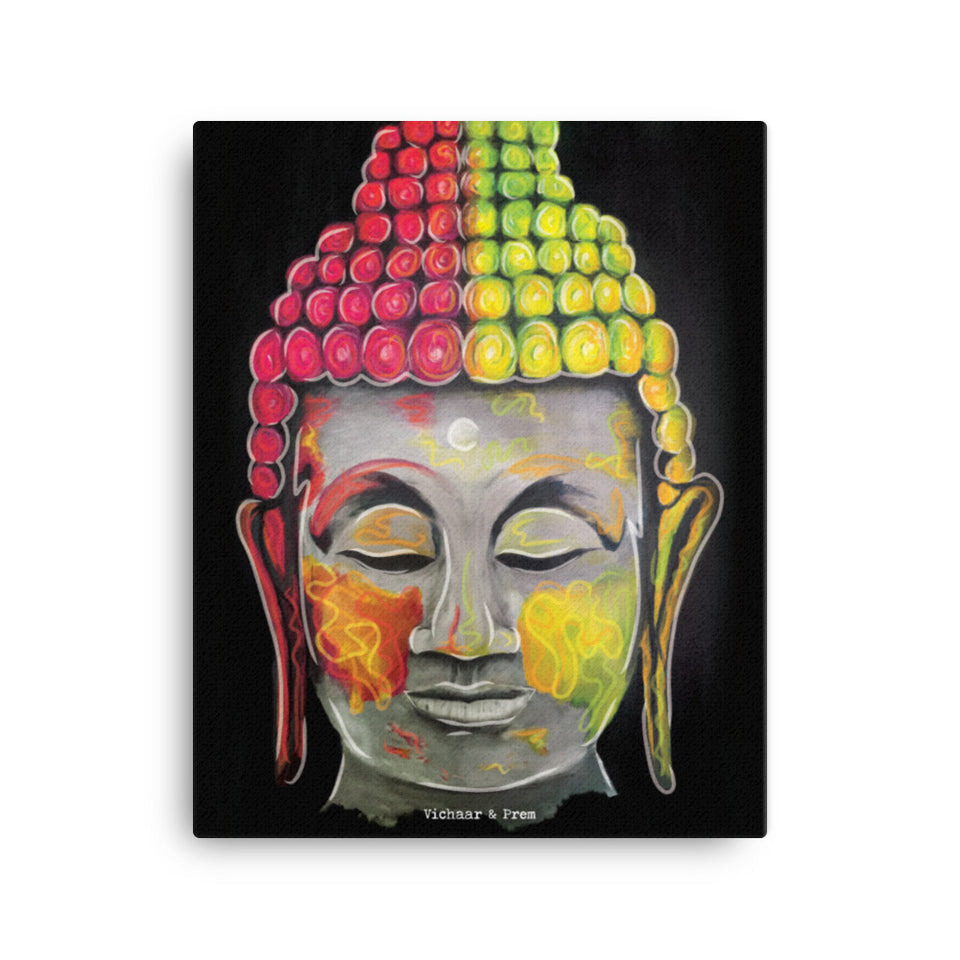 Holi Buddha Canvas Print